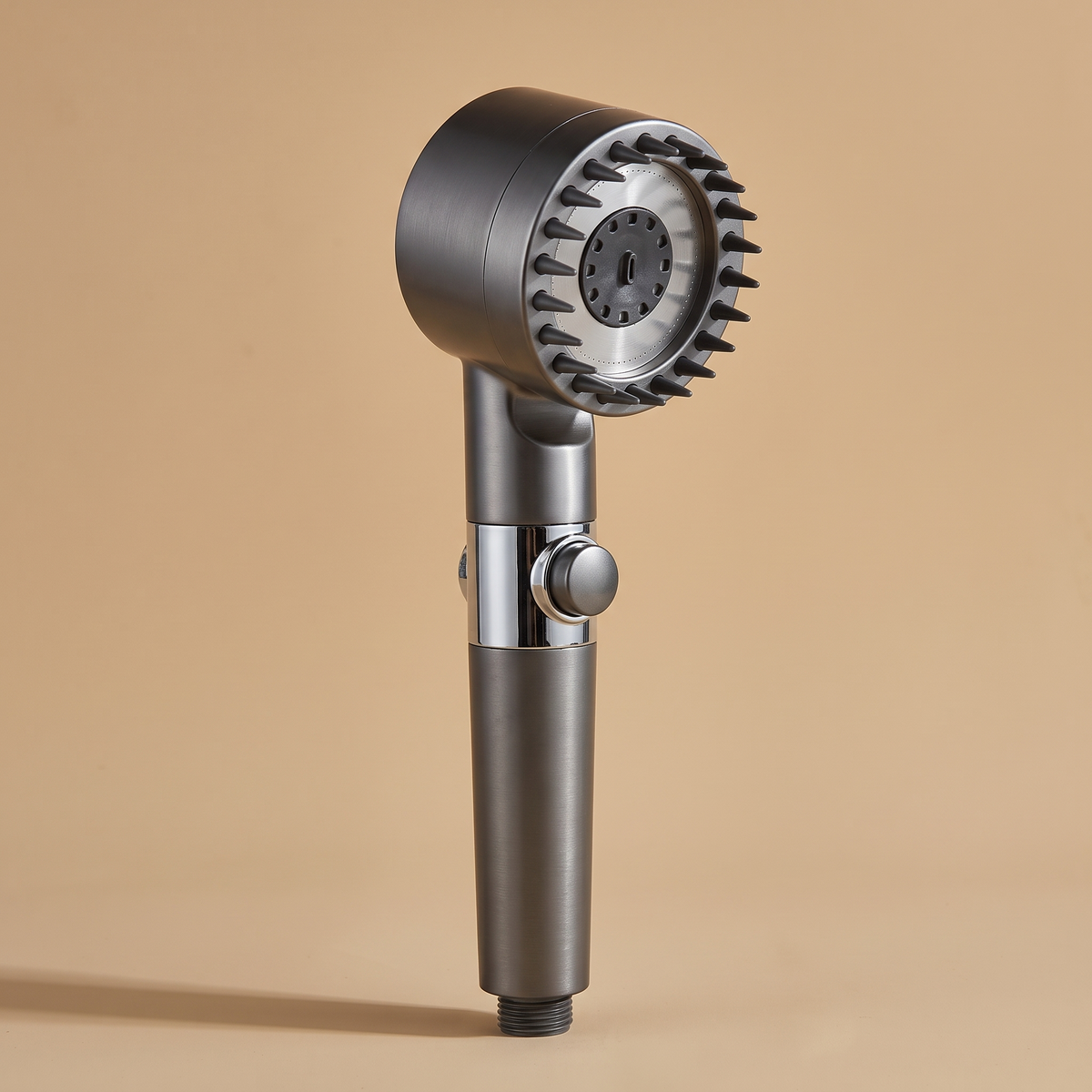 Le pommeau de douche filtrant Ozéla, tête haute pression gris anthracite
