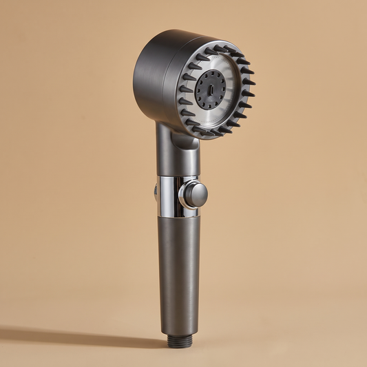 Le pommeau de douche filtrant Ozéla, tête haute pression gris anthracite