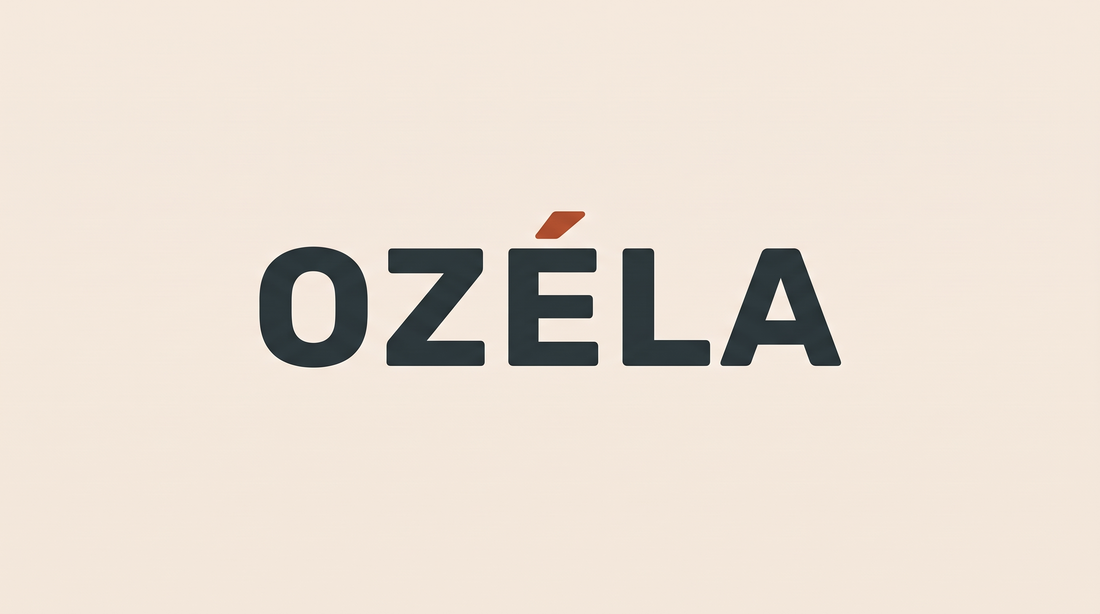 Logo Ozéla sur fond sable